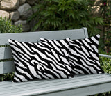 Valerie Zebra Print Indoor/Outdoor Reversible Rectangular Pillow