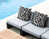 Valerie Zebra Print Indoor/Outdoor Reversible Square Pillow
