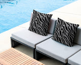 Valerie Zebra Print Indoor/Outdoor Reversible Square Pillow