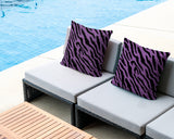 Valerie Zebra Print Indoor/Outdoor Reversible Square Pillow