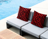 Valerie Zebra Print Indoor/Outdoor Reversible Square Pillow