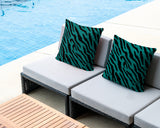 Valerie Zebra Print Indoor/Outdoor Reversible Square Pillow