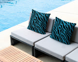 Valerie Zebra Print Indoor/Outdoor Reversible Square Pillow