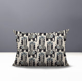Vance Elephant Reversible Indoor/Outdoor Lumbar Pillow in Gray - Size 25x18