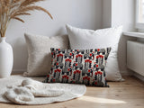 Vance Elephant Reversible Indoor/Outdoor Lumbar Pillow in Red - Size 25x18