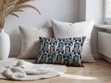 Vance Elephant Reversible Indoor/Outdoor Lumbar Pillow in Turquoise - Size 25x18