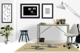 Vanjo low pile chair mat in Beige