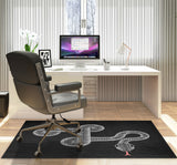 Vanjo low pile chair mat in Black