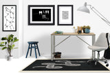 Vanjo low pile chair mat in Black