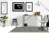Vanjo low pile chair mat in Gray