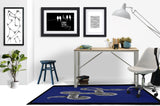 Vanjo low pile chair mat in Navy Blue