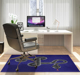 Vanjo low pile chair mat in Navy Blue