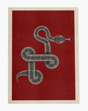 Vanjo low pile chair mat in Red
