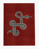 Vanjo low pile chair mat in Red