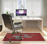 Vanjo low pile chair mat in Red