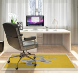 Vanjo low pile chair mat in Yellow