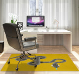 Vanjo low pile chair mat in Yellow