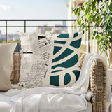 Vaya Abstract Reversible Indoor/Outdoor Square Pillow