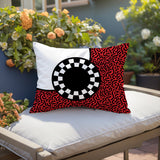 Vibra Abstract Reversible Indoor/Outdoor Lumbar Pillow