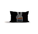 Victory Hand Sign  Rectangle Throw Pillow