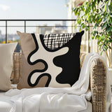 Vido Abstract Reversible Indoor/Outdoor Square Pillow
