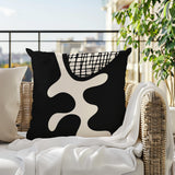 Vido Abstract Reversible Indoor/Outdoor Square Pillow