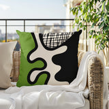 Vido Abstract Reversible Indoor/Outdoor Square Pillow