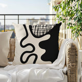 Vido Abstract Reversible Indoor/Outdoor Square Pillow