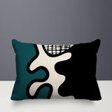 Vido Abstract Reversible Indoor/Outdoor Rectangle Pillow