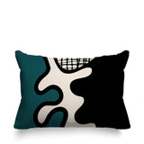 Vido Abstract Reversible Indoor/Outdoor Rectangle Pillow