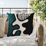 Vido Abstract Reversible Indoor/Outdoor Square Pillow