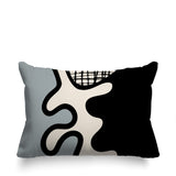 Vido Abstract Reversible Indoor/Outdoor Rectangle Pillow