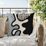 Vido Abstract Reversible Indoor/Outdoor Square Pillow