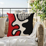 Vido Abstract Reversible Indoor/Outdoor Square Pillow