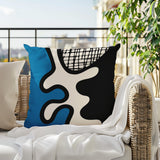 Vido Abstract Reversible Indoor/Outdoor Square Pillow