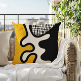 Vido Abstract Reversible Indoor/Outdoor Square Pillow