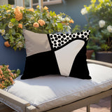 Vie Abstract Reversible Indoor/Outdoor Rectangular Pillow