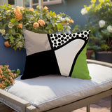 Vie Abstract Reversible Indoor/Outdoor Rectangular Pillow