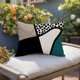 Vie Abstract Reversible Indoor/Outdoor Rectangular Pillow