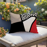 Vie Abstract Reversible Indoor/Outdoor Rectangular Pillow