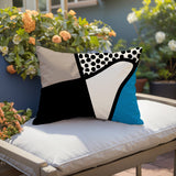 Vie Abstract Reversible Indoor/Outdoor Rectangular Pillow
