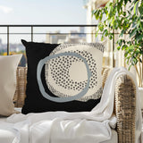 Vikka Abstract Reversible Indoor/Outdoor Square Pillow
