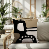 Vino Abstract Reversible Indoor/Outdoor Square Pillow
