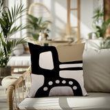 Vino Abstract Reversible Indoor/Outdoor Square Pillow