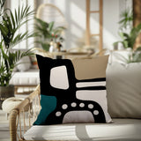Vino Abstract Reversible Indoor/Outdoor Square Pillow