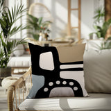 Vino Abstract Reversible Indoor/Outdoor Square Pillow