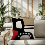Vino Abstract Reversible Indoor/Outdoor Square Pillow