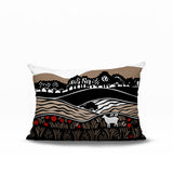 Voldy Floral Landscape Reversible Indoor/Outdoor Rectangle Pillow