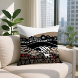 Voldy Floral Landscape Reversible Indoor/Outdoor Square Pillow