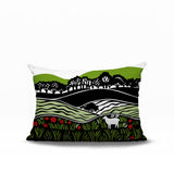 Voldy Floral Landscape Reversible Indoor/Outdoor Rectangle Pillow